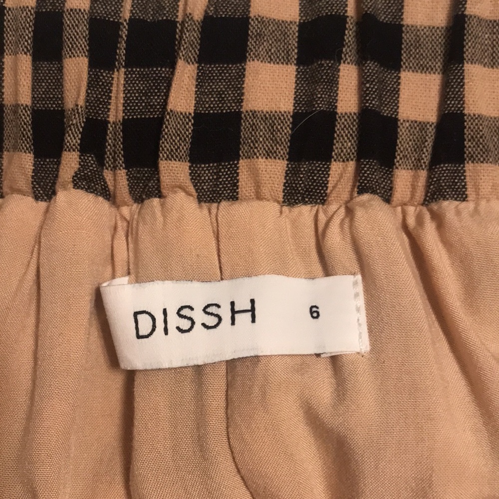 SOLD - Elm Beige Gingham Midi Dress - Picture 13 of 13